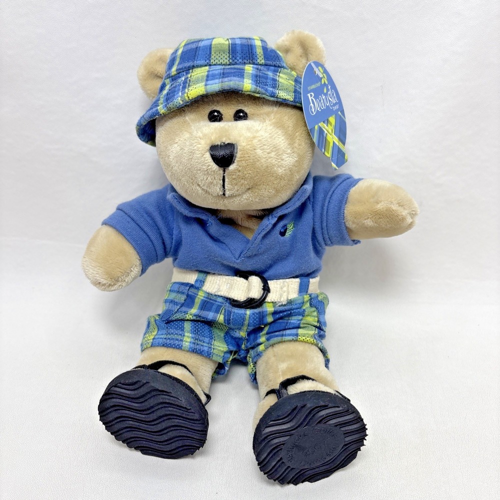 Starbucks Bearista Plush Bear 2007 Summer Boy Bear with Tag Madras 00s 63rd Ed